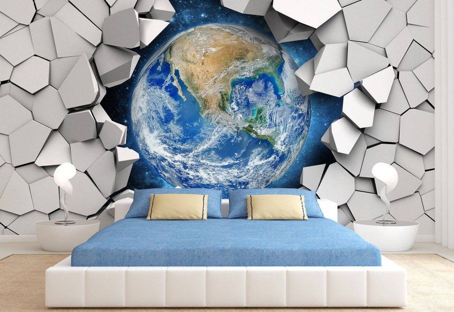 Фотообои абстракция в интерьере