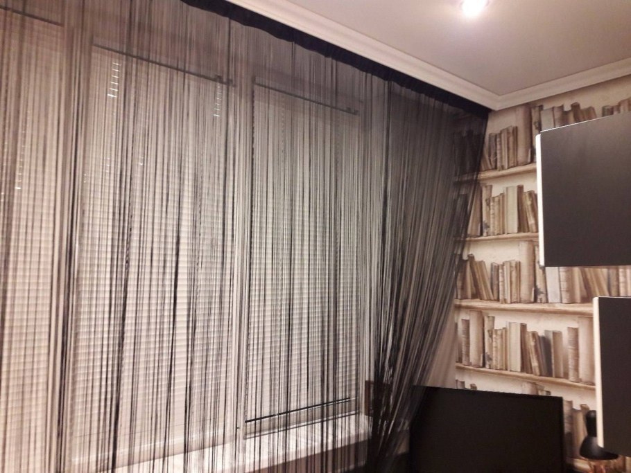 Нитяные шторы ПТК кисея Радуга 280 см на кулиске