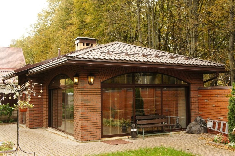 Беседка из кирпича