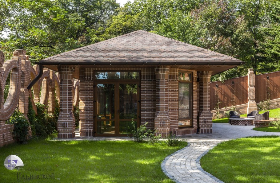 Элитные беседки из кирпича