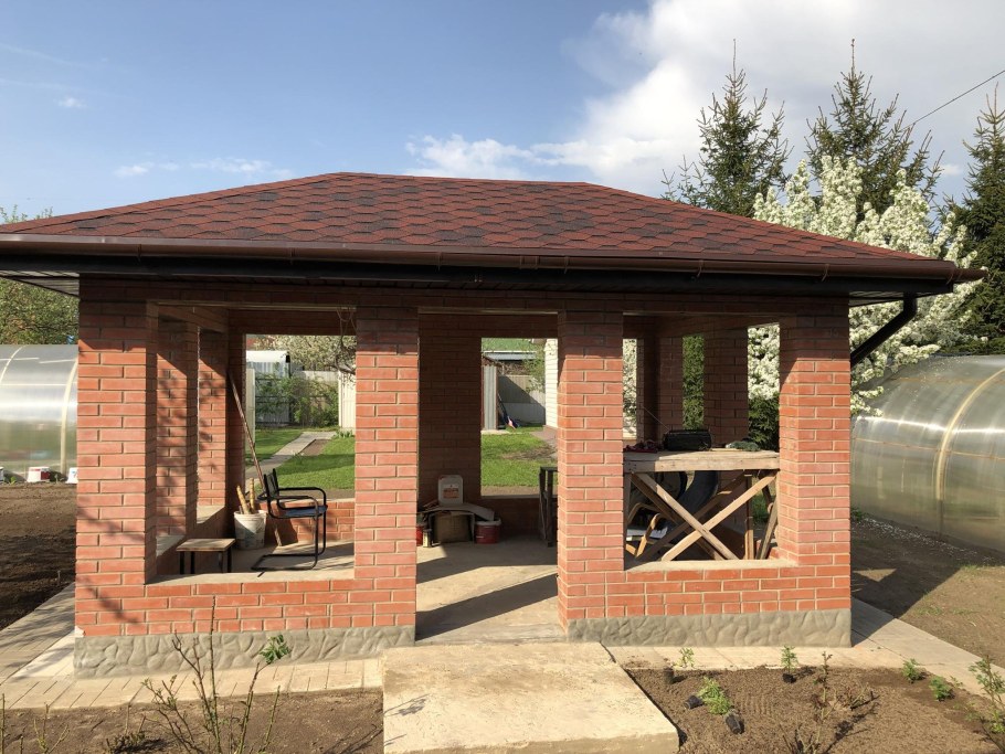 Проекты беседок из кирпича