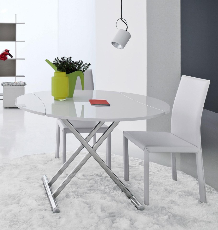 Стол-трансформер в2252 (n5-1) белый стеклянный...