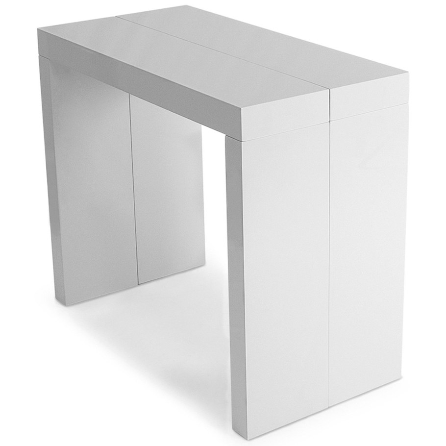 Стол консоль 110 белый глянец