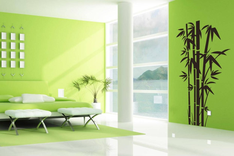 Салатовый интерьер