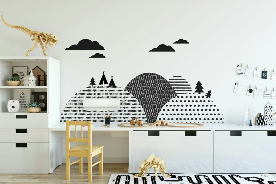 Роспись стен в скандинавском стиле