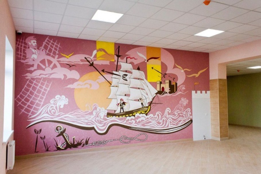 Роспись стен в современной школе