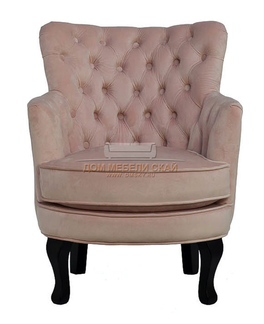 Кресло Мишель белый матовый/велюр