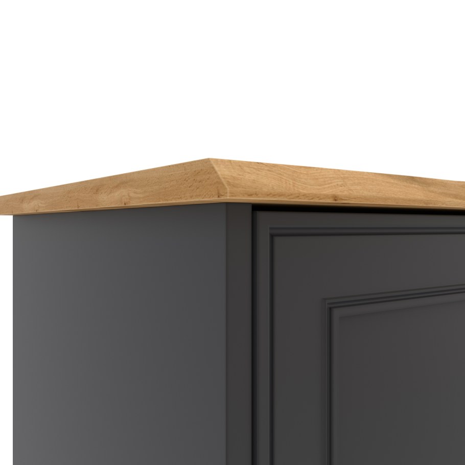 Шкаф-витрина Перфетто графит / дуб Натюрель