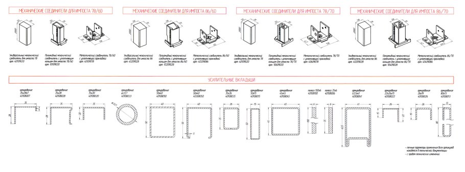 Соединитель импоста Брусбокс 60