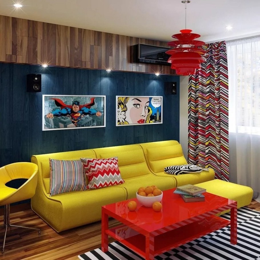 Гостиная в стиле поп арт
