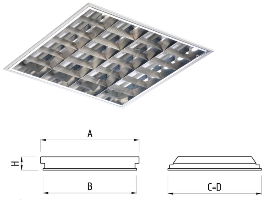 Светильник Технолюкс 4х18 tlk418