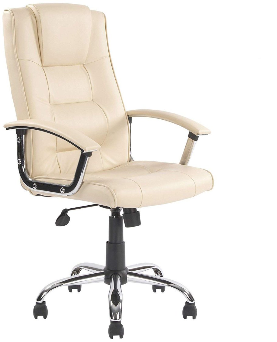 Кресло руководителя h-9005l (ZC-9005), бежевая экокожа