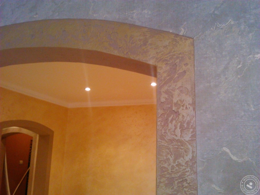 Отделка арки декоративной штукатуркой