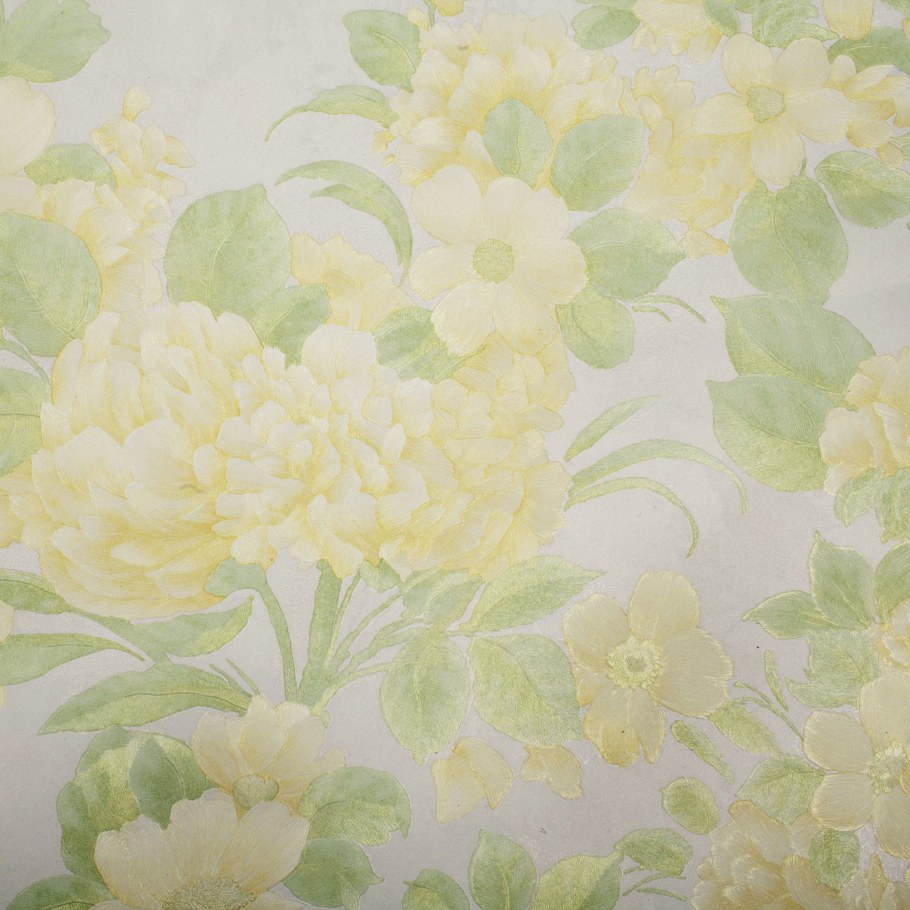 Виниловые обои счетло желто-с уветами