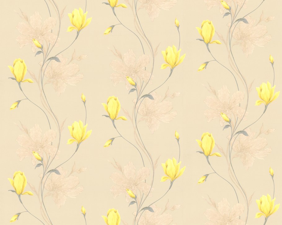 Обои желтого цвета для стен