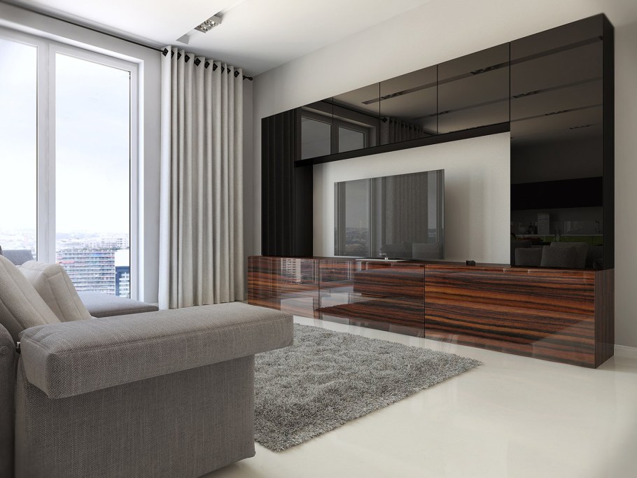 Дизайн гостиной 3d визуализация