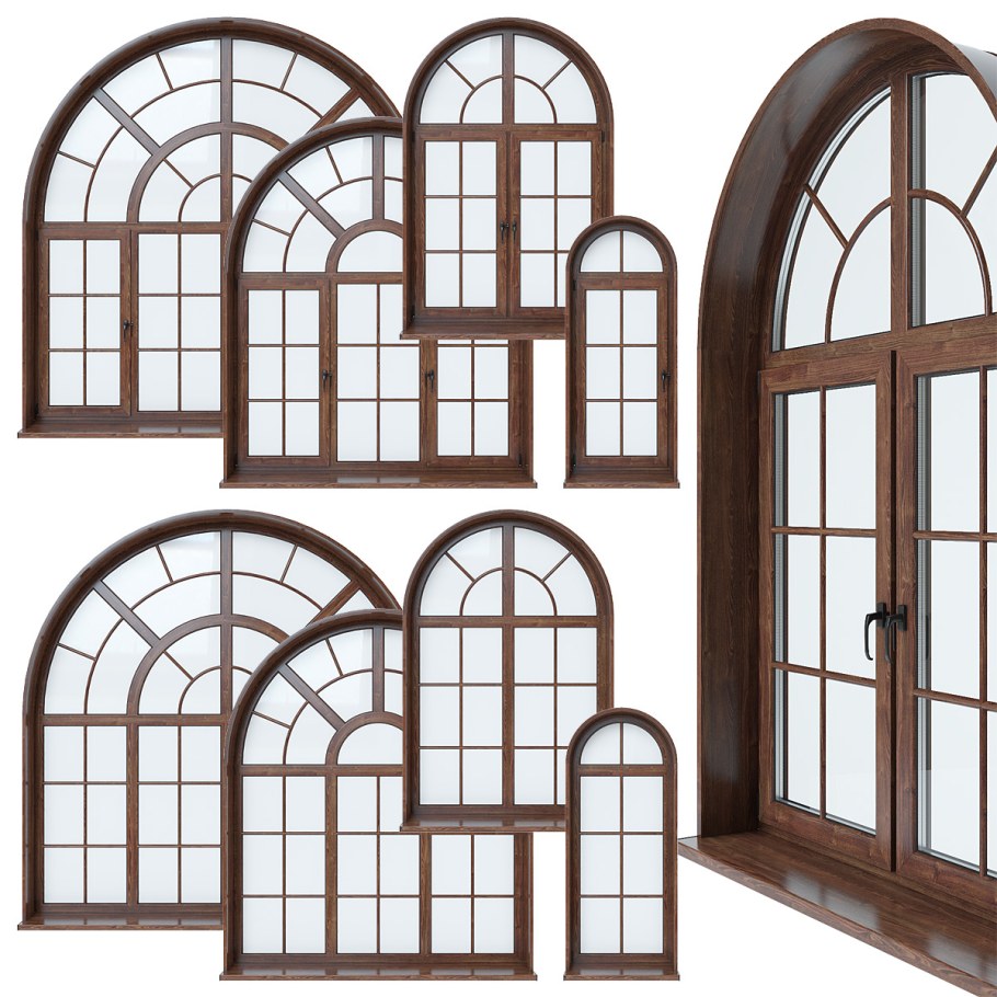 Арочные окна из пластика