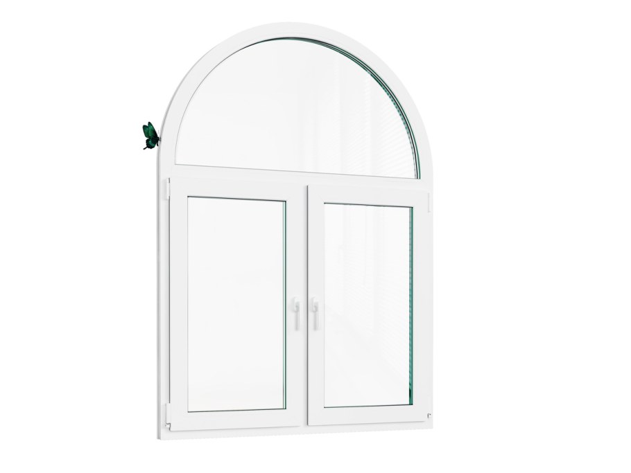 Окно арочное ПВХ 1430х3420