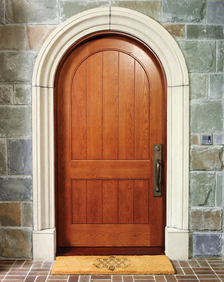 Стеклянная дверь арка