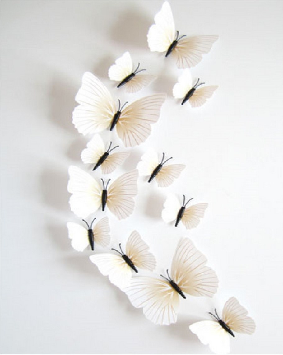 3d бабочки на стену