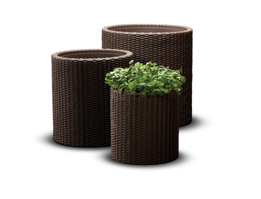 Кашпо Keter cylinder Planters Set s+m+l