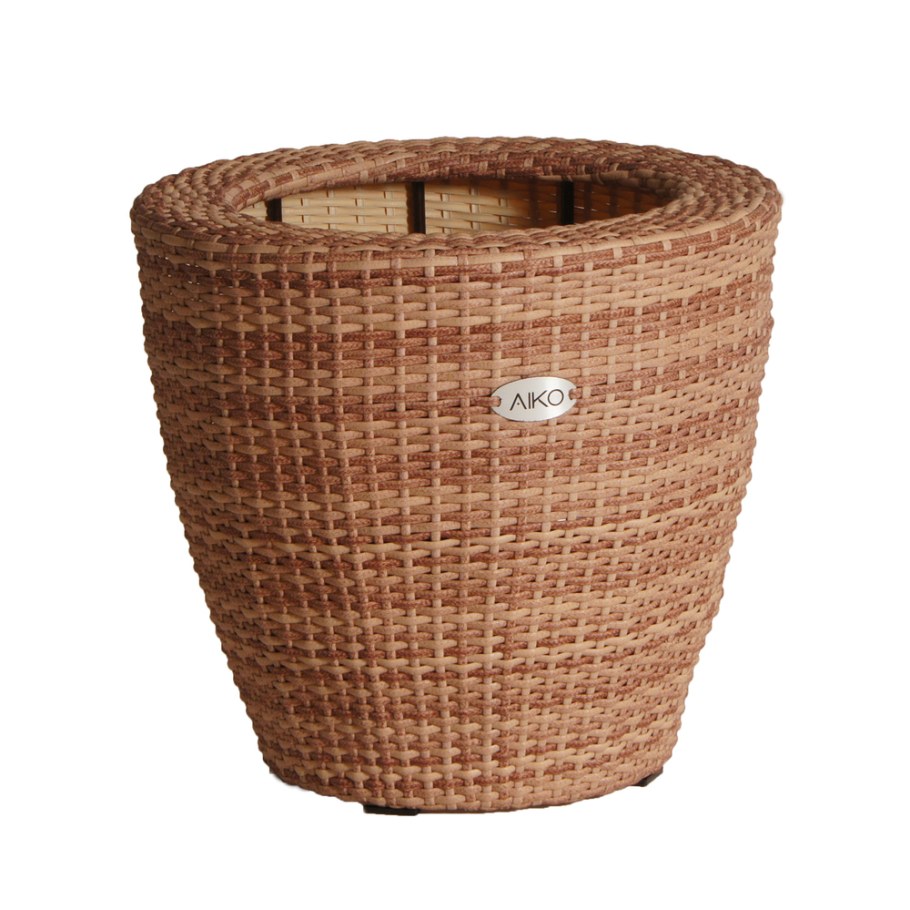 Кашпо ротанг 2л бел м3081