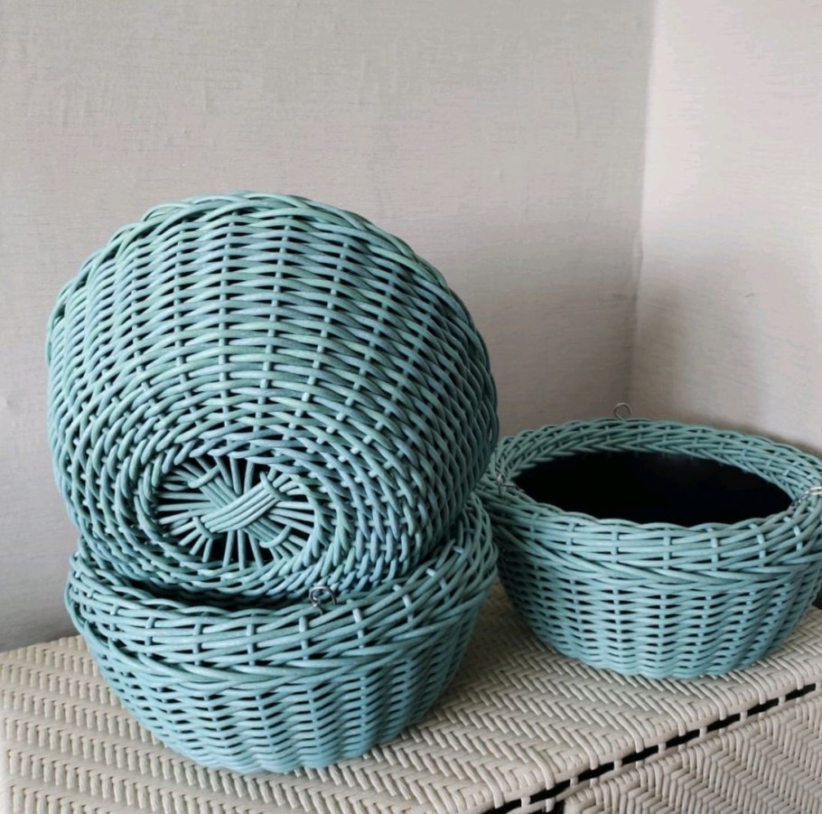 Узоры плетения из ротанга кашпо