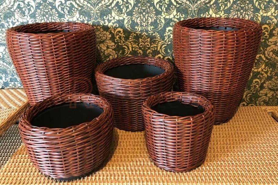 Плетеный горшок