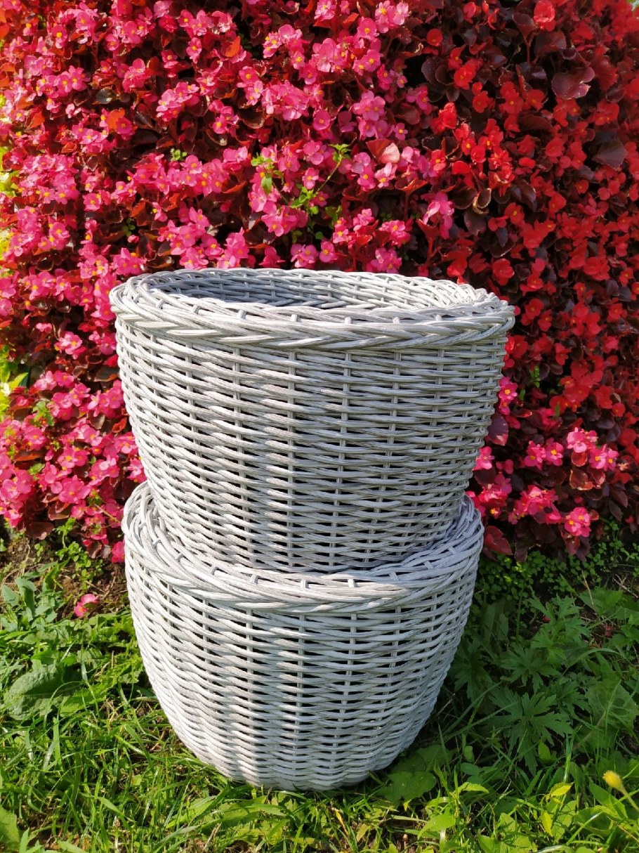 Лодисад кашпо из полиротанга