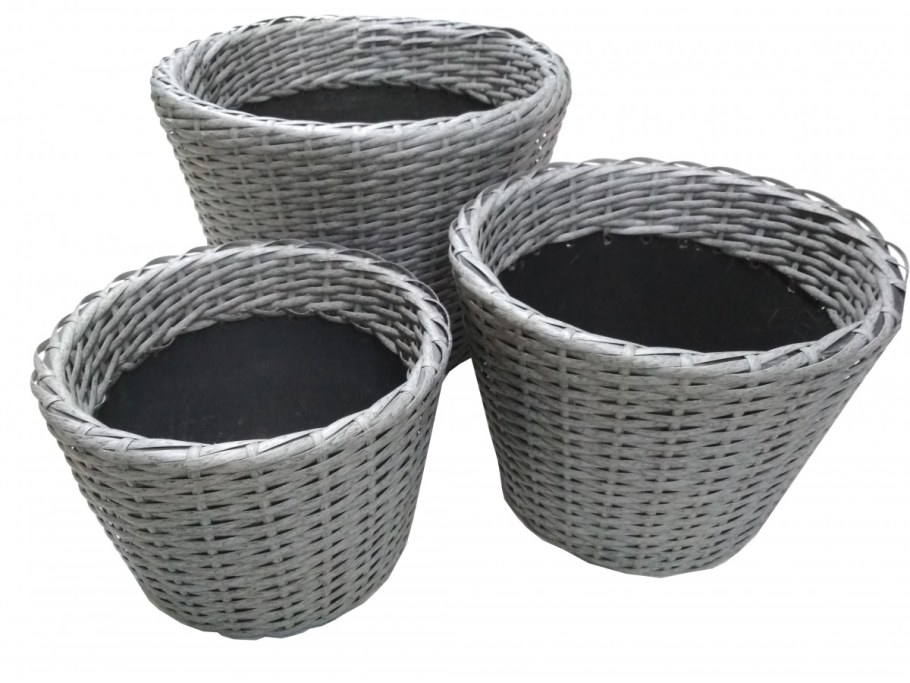 Кашпо из полиротанга прямоугольное 20 л