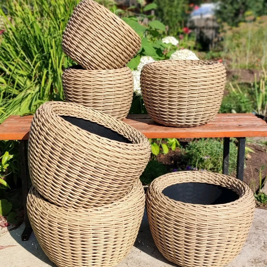 Кашпо ротанг 198х198х360мм