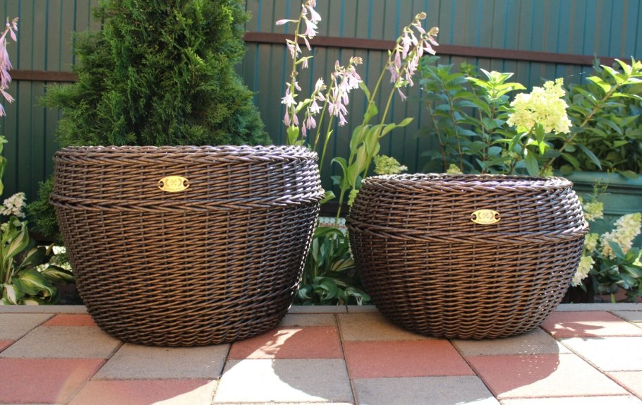 Кашпо из искусственного ротанга своими руками