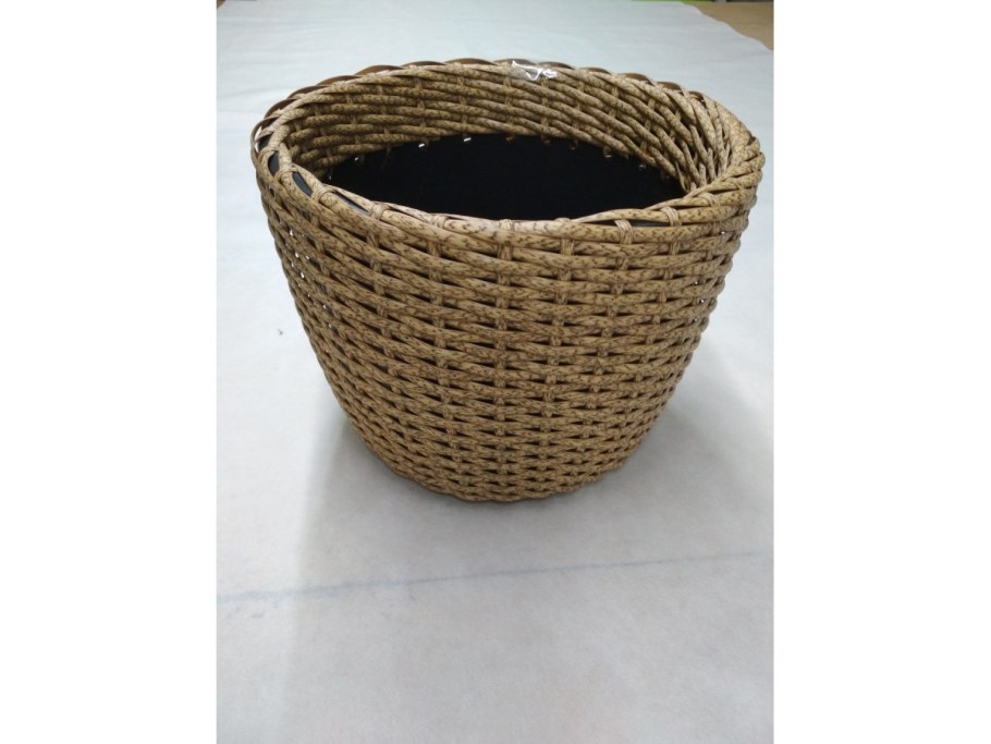 Как закончить горловину кашпо из ротанга