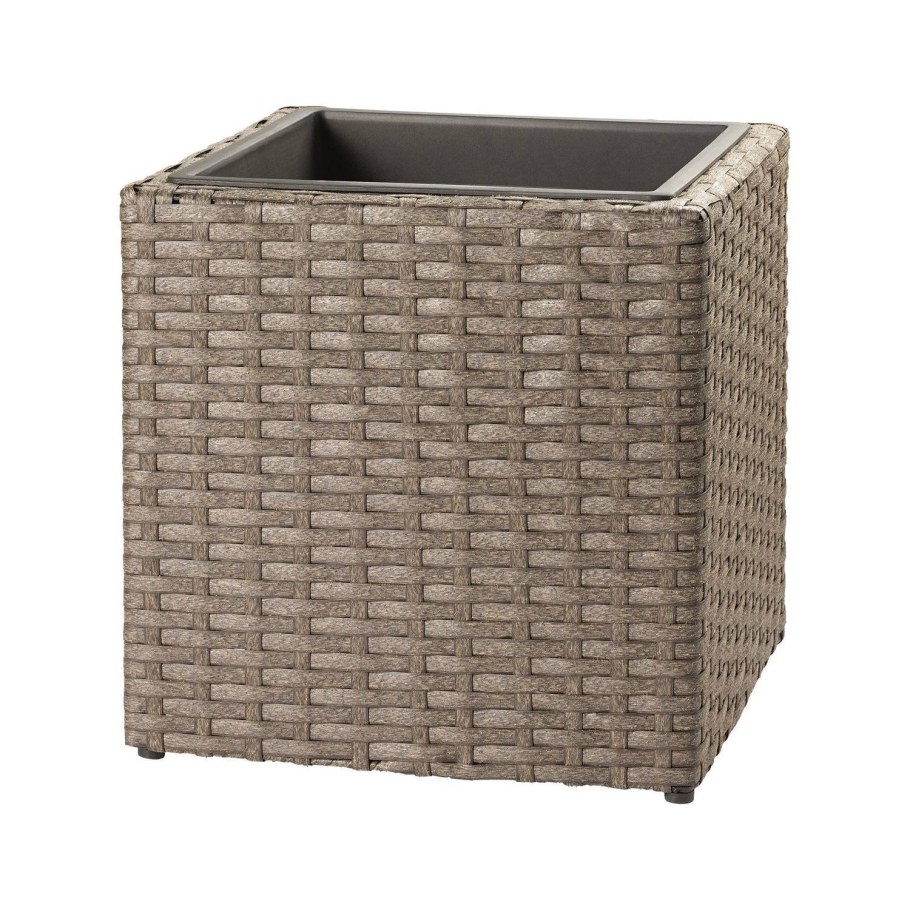 Кашпо ротанг антрацит