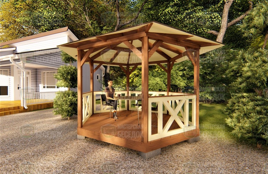 Шестигранной садовой беседки du183