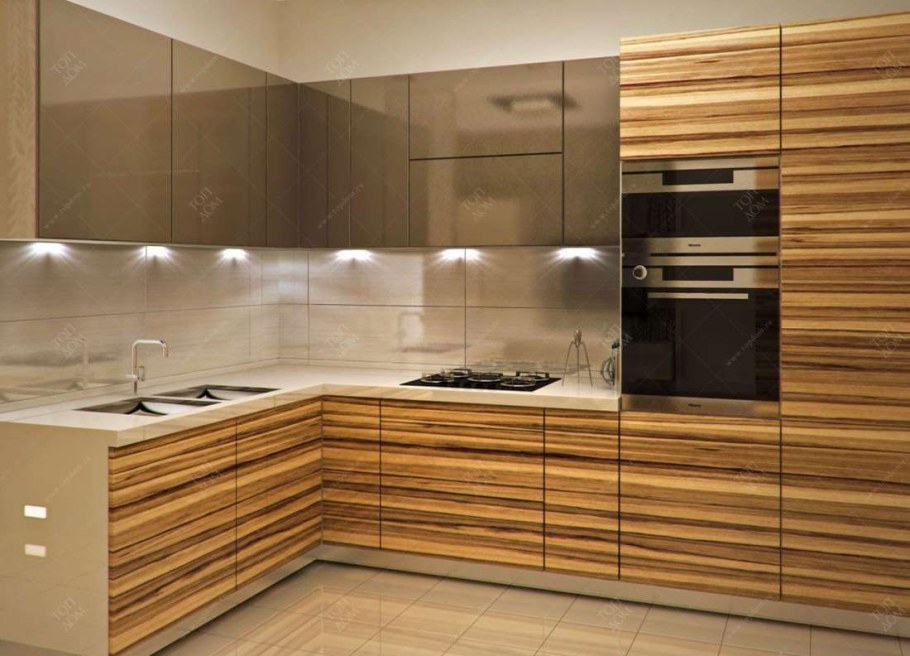 Бордо Терра зебрано фасады кухни