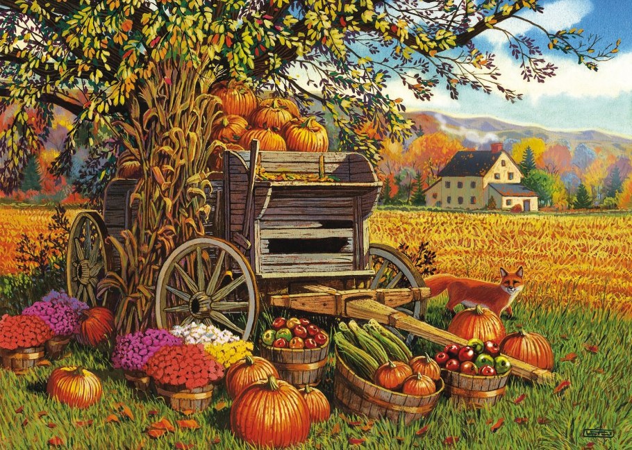 Осень в деревне урожай