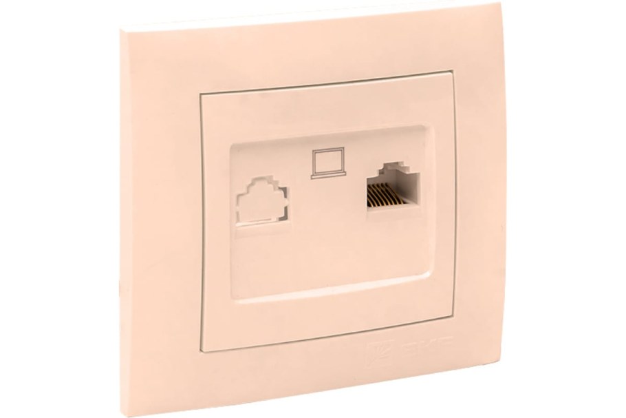 Розетка 2я Валенсия Проксима кремовая ЕКФ