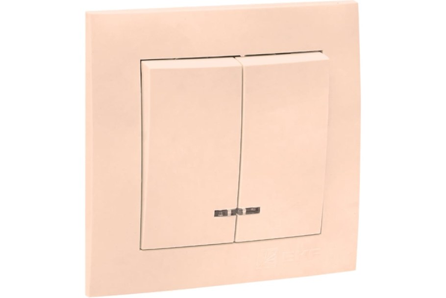 Розетки EKF Валенсия кремовый