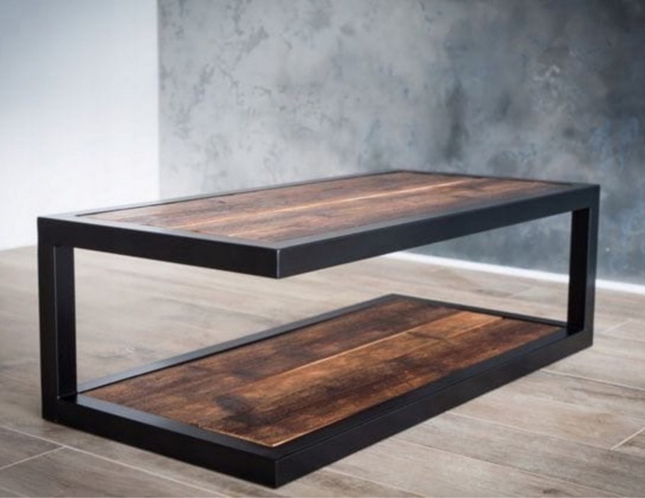 Столик журнальный в стиле Loft 450*350 металл