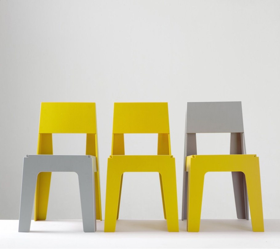 Стул дизайнерский пластиковый из квадратов