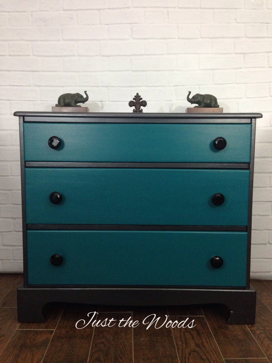 Комод темно бирюзовый