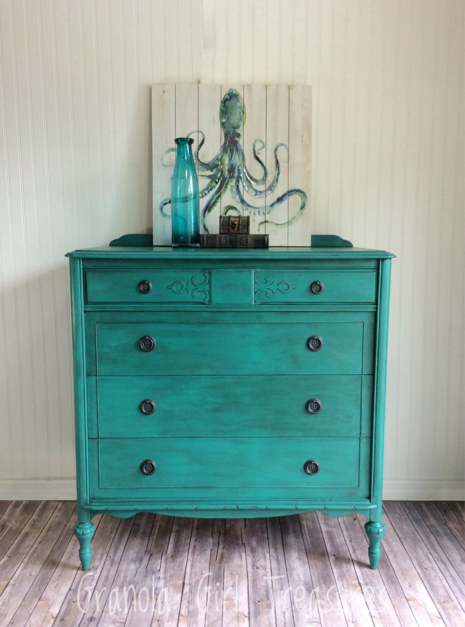 Тумба цвет бирюза