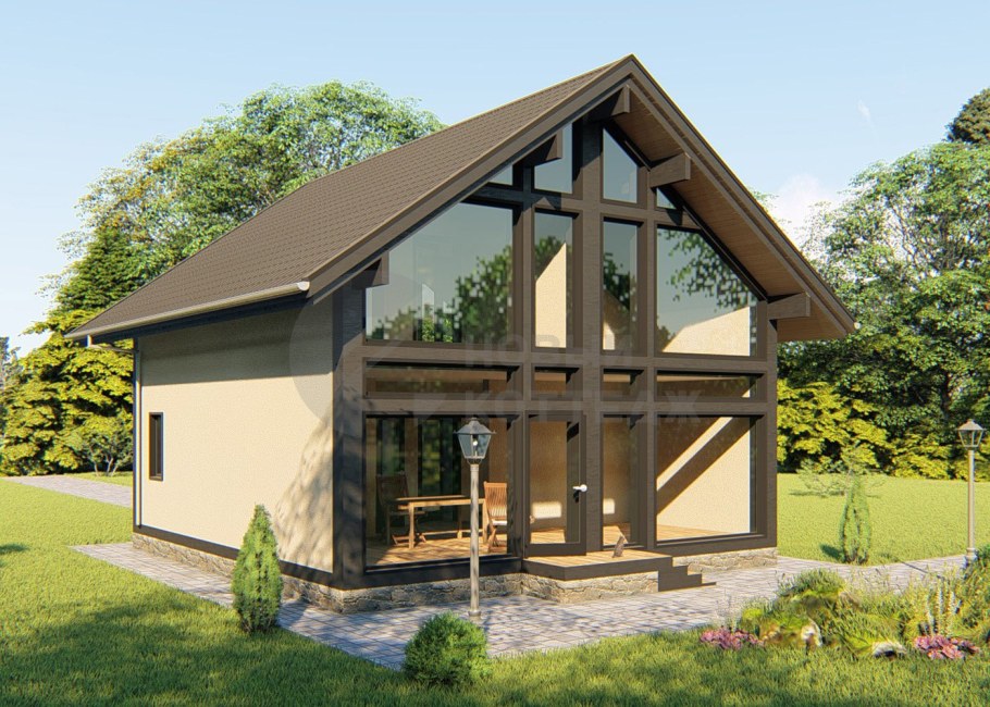 Фахверк газобетон