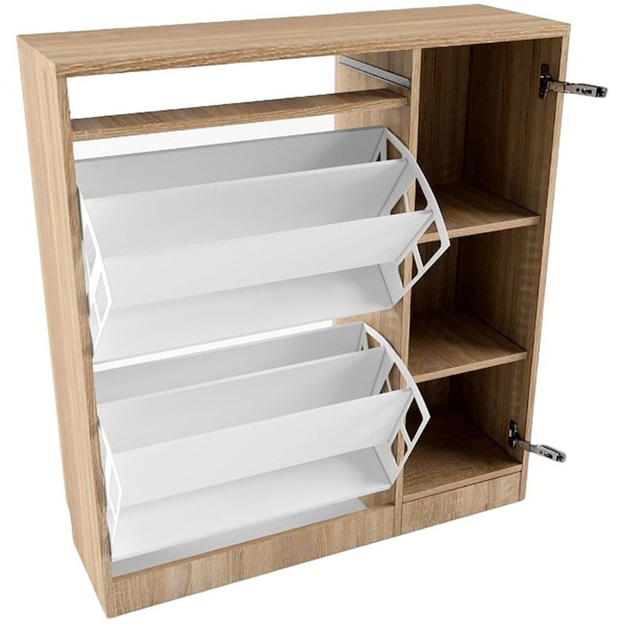 Обувница 63х144x30 cм, цвет дуб сонома