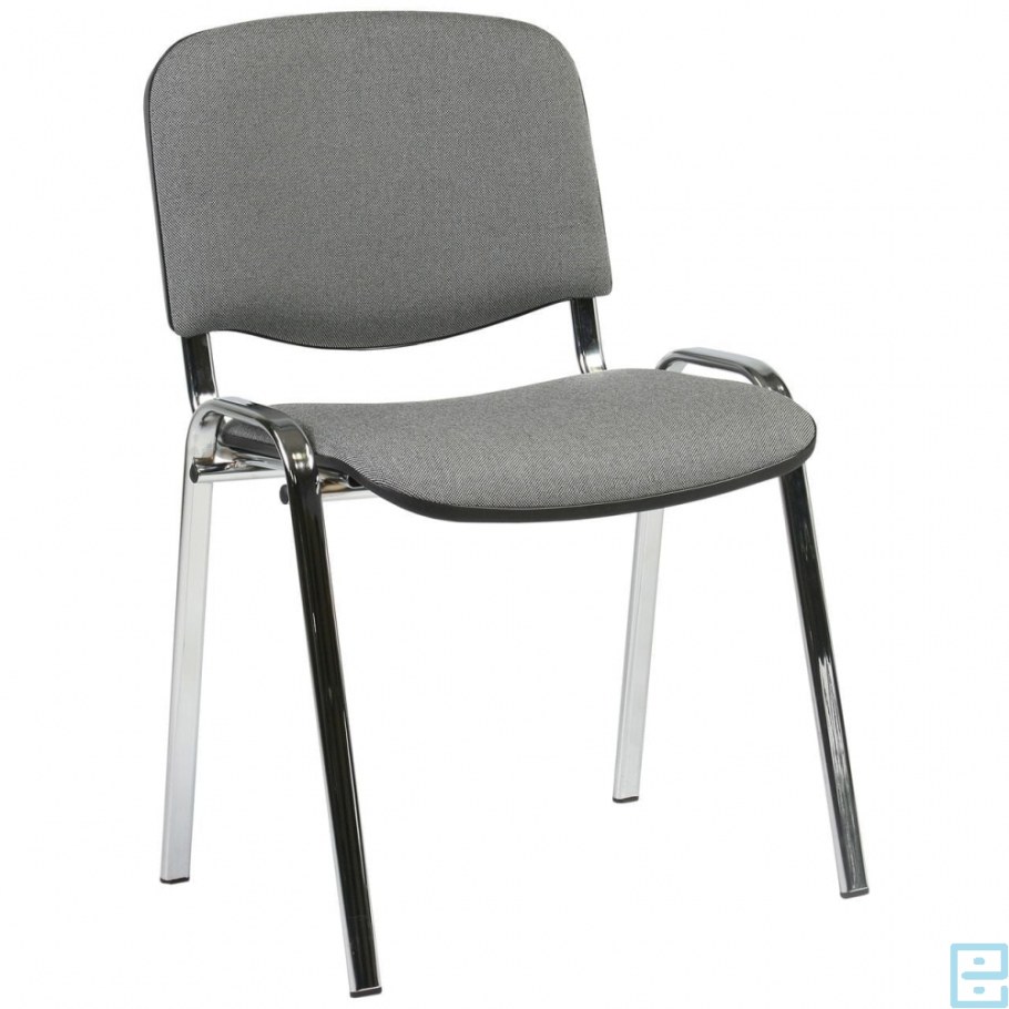 Стул fa_ECHAIR Rio (изо) чёрн, ткань серая с-38/ТК-3