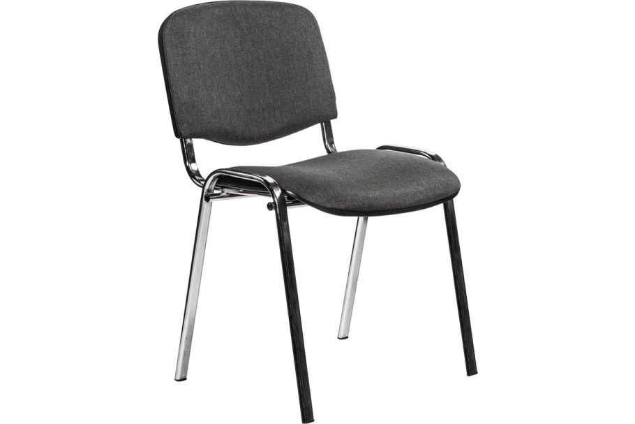 Стул офисный изо черный (ткань, металл хромированный), арт. 9745