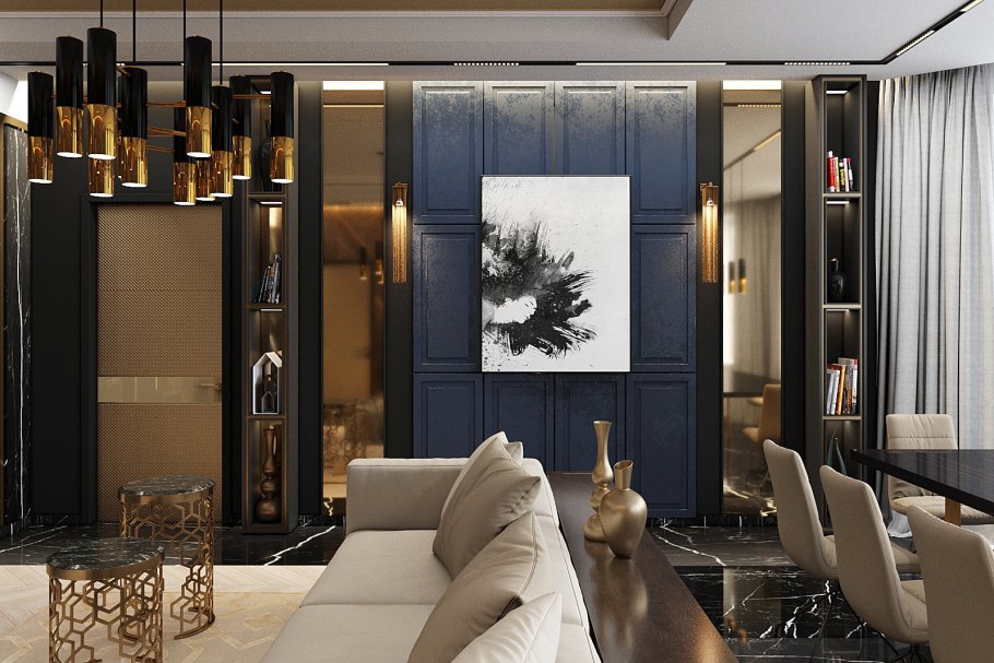 Ар деко интерьер прямой