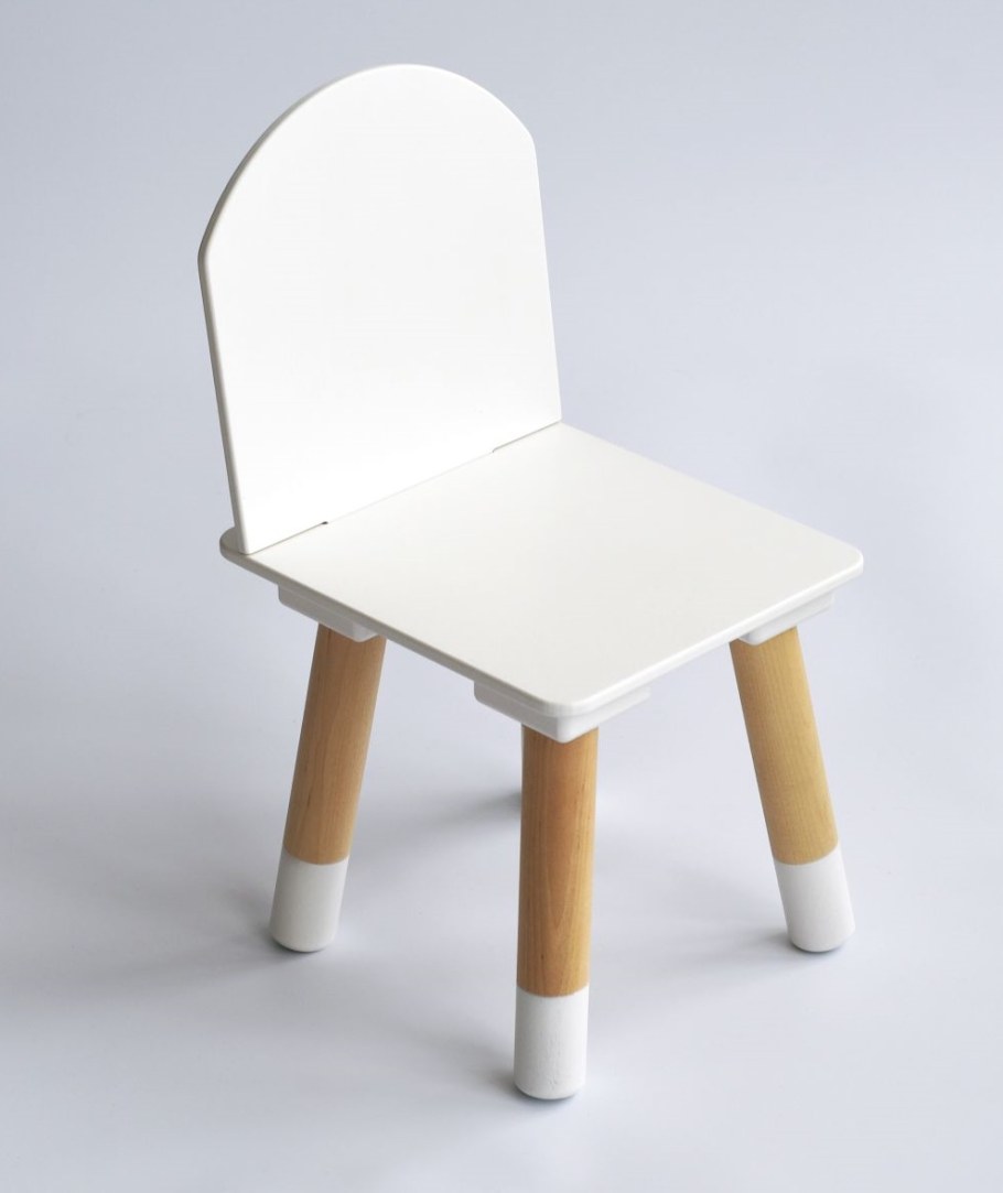 Стул детский белый деревянный