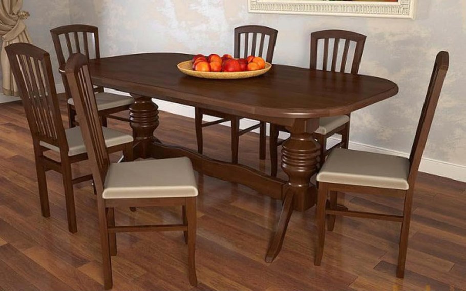 Обеденная группа (стол Гранд-2 и 2-х стульев классика), орех темный